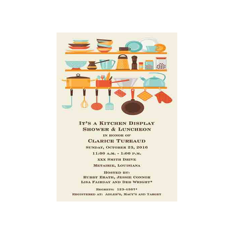 DISPLAY SHELF CUSTOM INVITATION