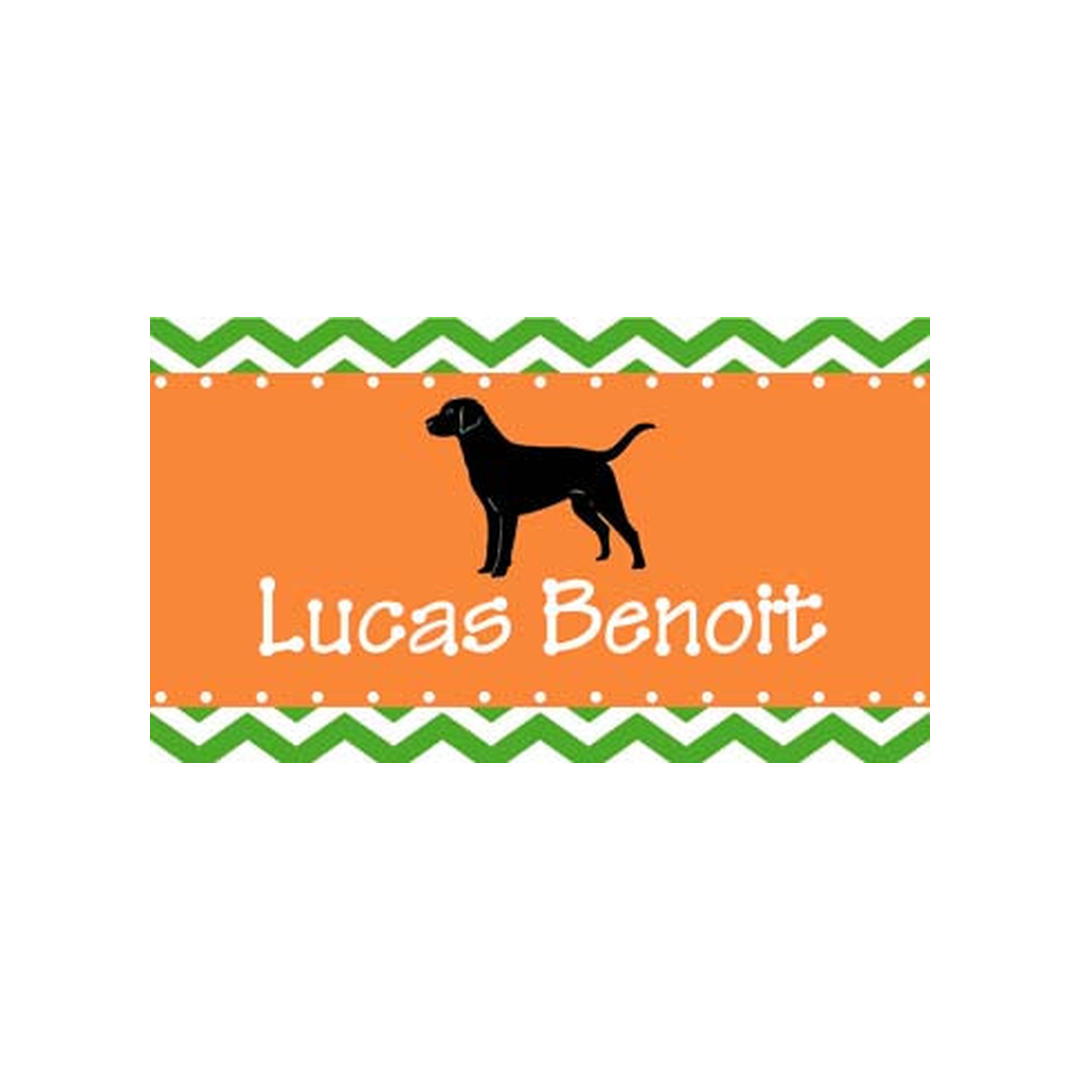 DOG AND CHEVRON PERSONALIZED GIFT OR CALLING CARDS