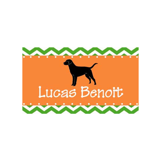 DOG AND CHEVRON PERSONALIZED GIFT OR CALLING CARDS