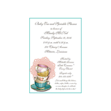 DOILY AND TEACUPS CUSTOM INVITATION
