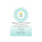 DOILY, ROSES AND TEA CUP CUSTOM INVITATION