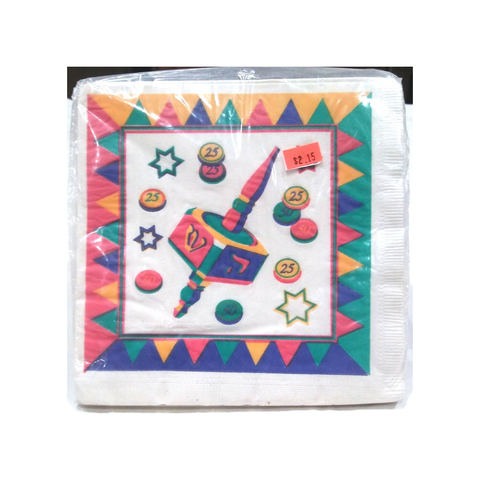 DREIDELS AND GELT PAPER LUNCHEON NAPKINS