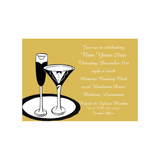 DRESSED UP CHAMPAGNE FLUTES CUSTOM INVITATION