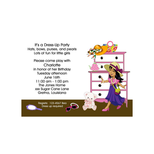 DRESS UP TIME CUSTOM INVITATION