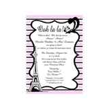 EIFFEL TOWER AND STRIPES CUSTOM INVITATION