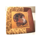 ELEGANT TURKEY 10" SQUARE PAPER PLATES