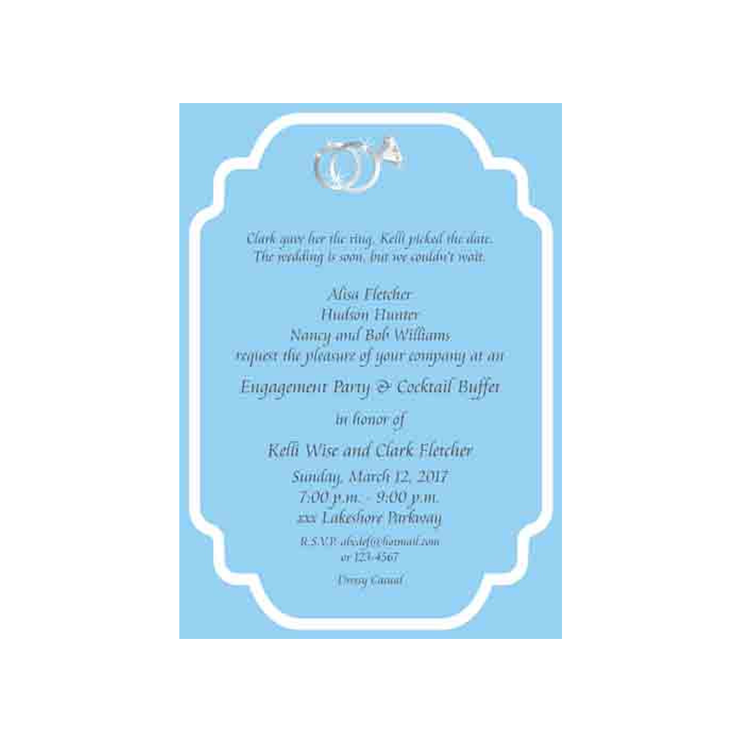 ENGAGEMENT RINGS CUSTOM INVITATION