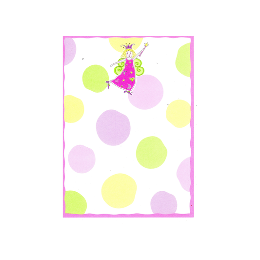 FAIRY PRINCESS WITH POLKA DOTS - BLANK STOCK INVITATION