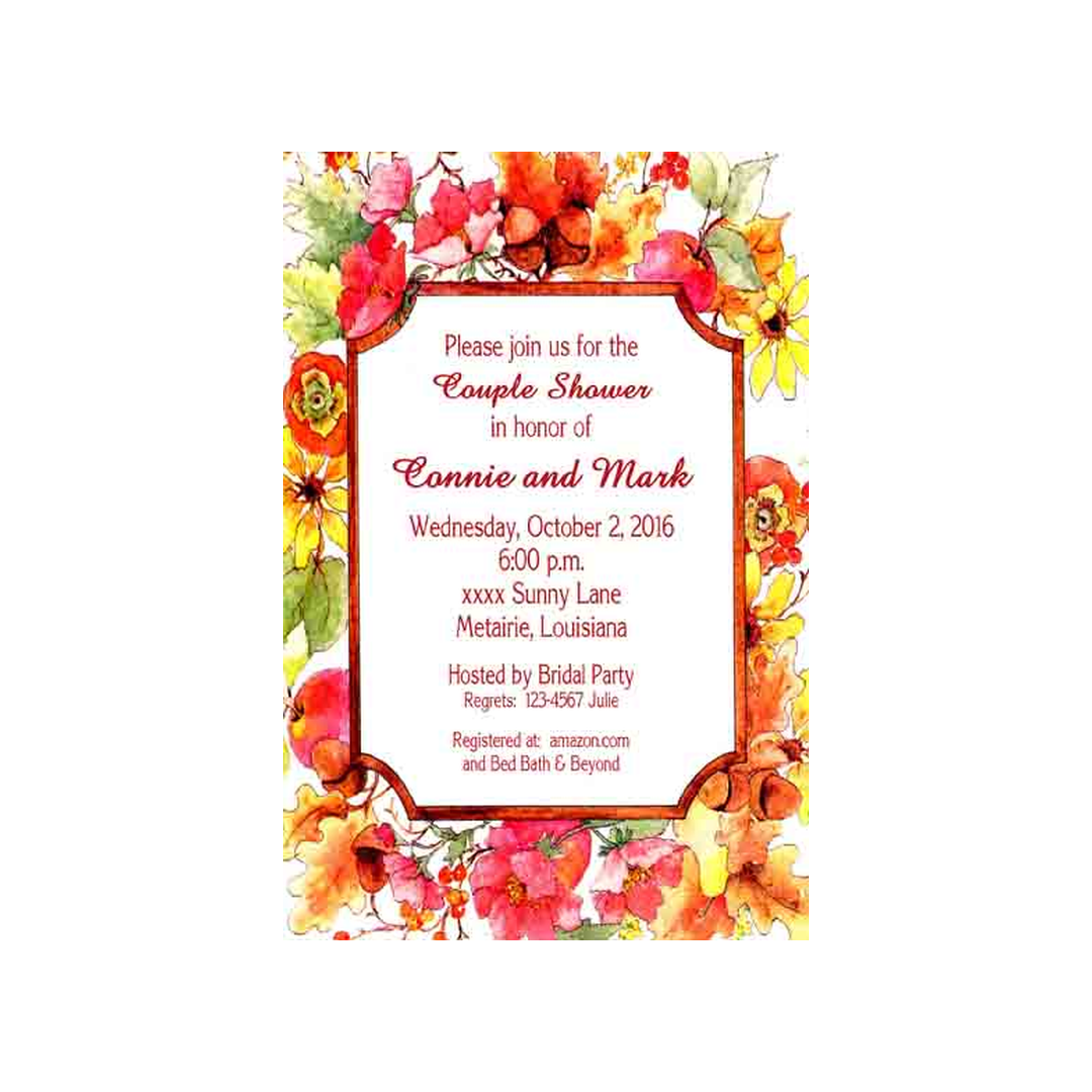 FALL BORDER CUSTOM INVITATION