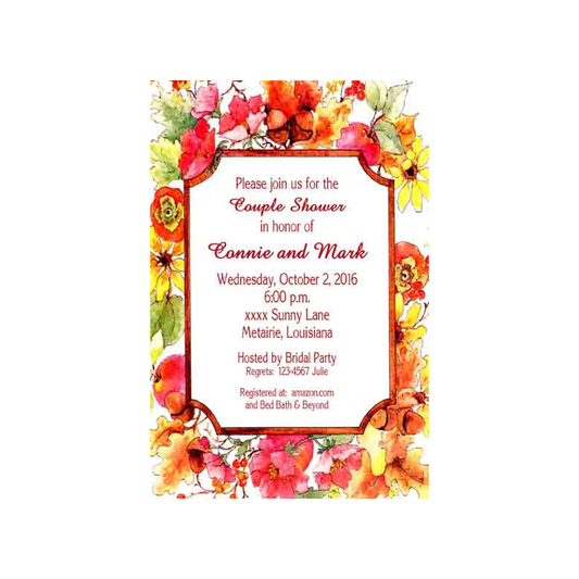 FALL BORDER CUSTOM INVITATION
