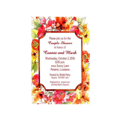 FALL BORDER CUSTOM INVITATION