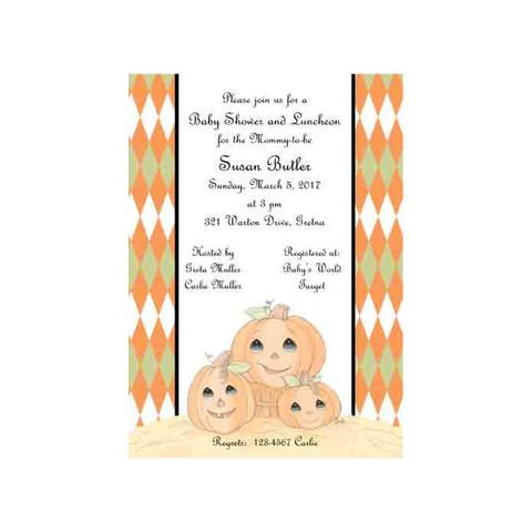 FALL PUMPKIN FAMILY CUSTOM INVITATIONS
