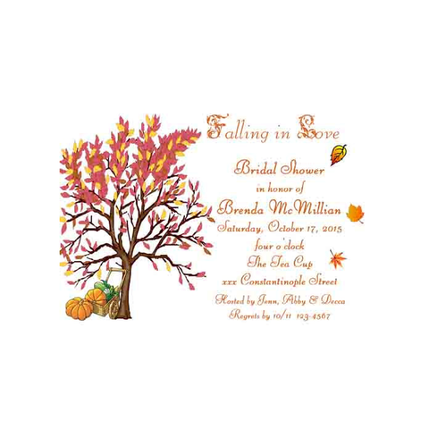FALL TREE CUSTOM INVITATION