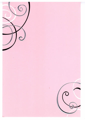 TRUFFLE PINK MODERN SWIRLS - BLANK INVITATION