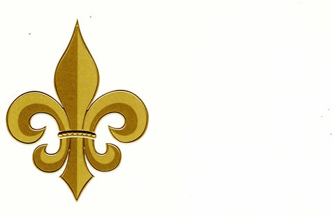 GOLD FLEUR DE LIS - BLANK INVITATION