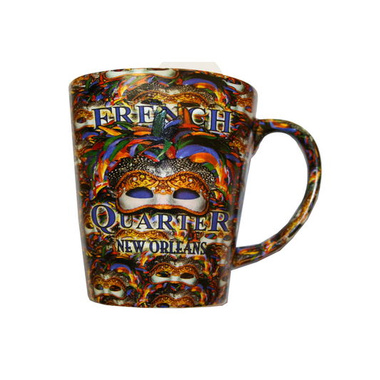 FEATHERED MASK MUG