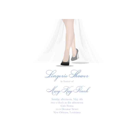 FEET AT HEMLINE CUSTOM INVITATION