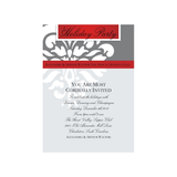 FESTIVE FLOURISH RED - BLANK STOCK INVITATION