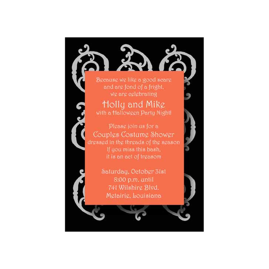 FILIGREE PATTERN CUSTOM INVITATION
