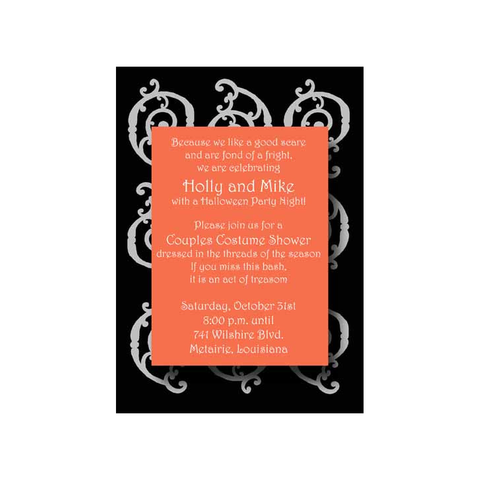 FILIGREE PATTERN CUSTOM INVITATION