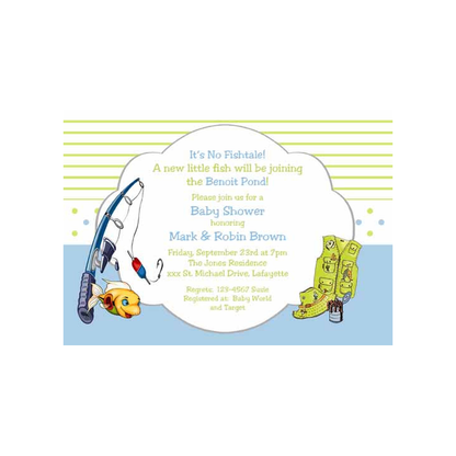 FISHING BOY AND GIRL CUSTOM INVITATION