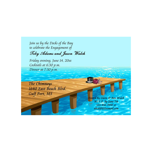 FISHING DOCK CUSTOM INVITATION