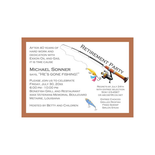 FISHING ROD AND REEL CUSTOM INVITATION