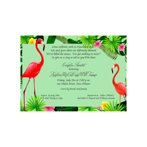 FLAMINGOS CUSTOM INVITATION
