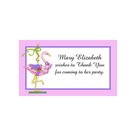 FLAMINGO CAROUSEL PERSONALIZED GIFT OR CALLING CARDS