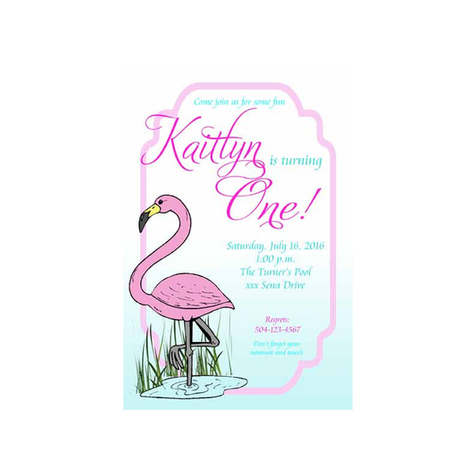 FLAMINGO CUSTOM INVITATION