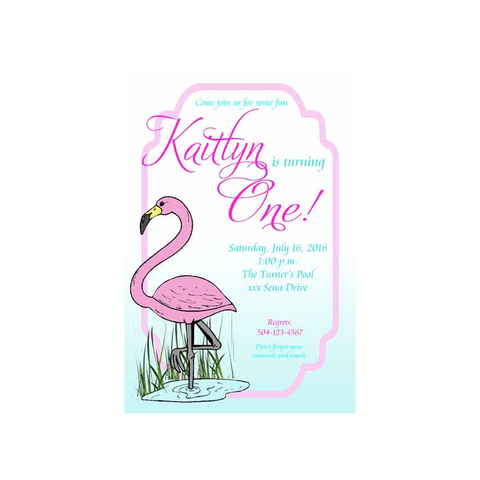 FLAMINGO CUSTOM INVITATION