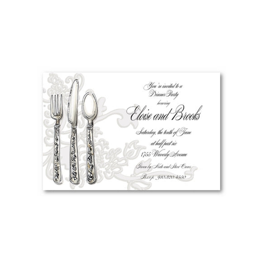 FLATWARE - BLANK STOCK INVITATION