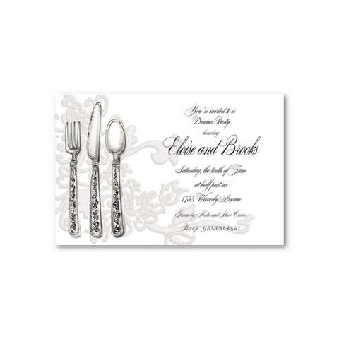 FLATWARE - BLANK STOCK INVITATION