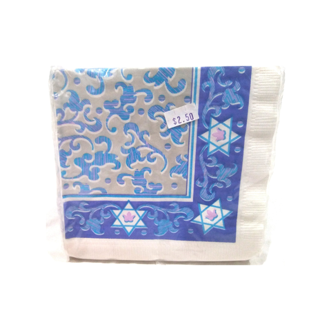 FLEUR DE LIS - STAR OF DAVID PAPER BEVERAGE NAPKINS