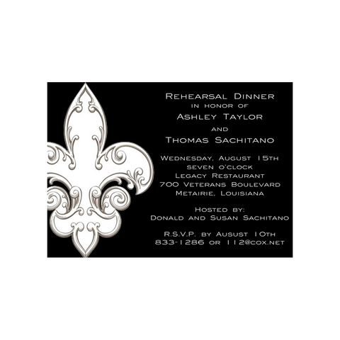 FLEUR DE LIS CUSTOM INVITATION