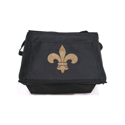 FLEUR DE LIS NYLON INSULATED LUNCH BAG