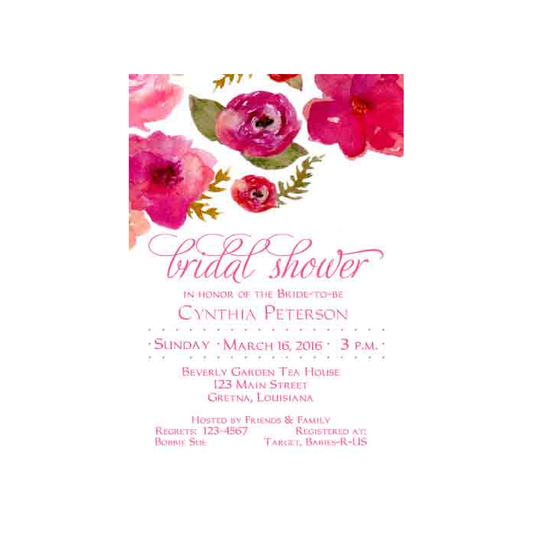 FLORAL ASSORTMENT CUSTOM INVITATION
