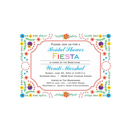 FLORAL BORDER CUSTOM INVITATION