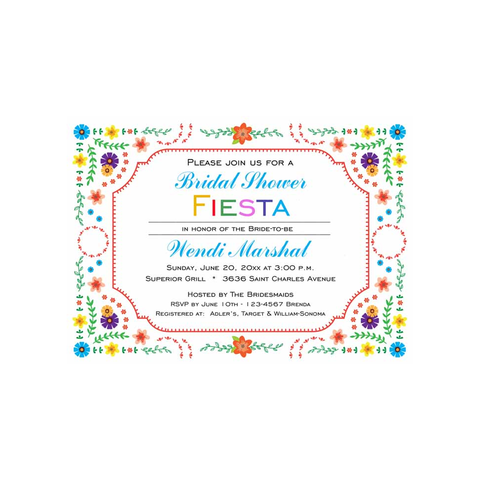 FLORAL BORDER CUSTOM INVITATION