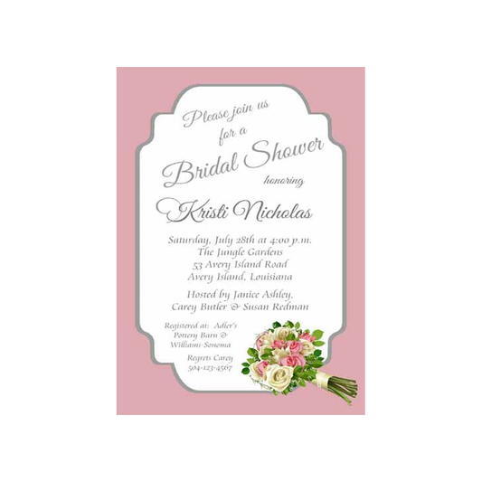 FLORAL BOUQUET CUSTOM INVITATION