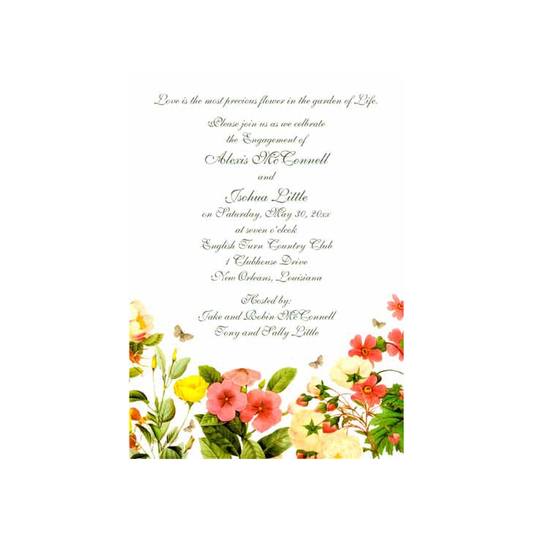 FLORAL MIX CUSTOM INVITATION