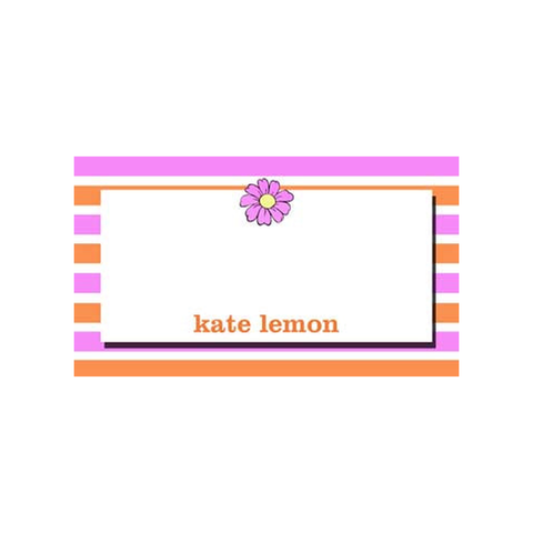 FLOWER AND STRIPES GIFT OR CALLING CARDS