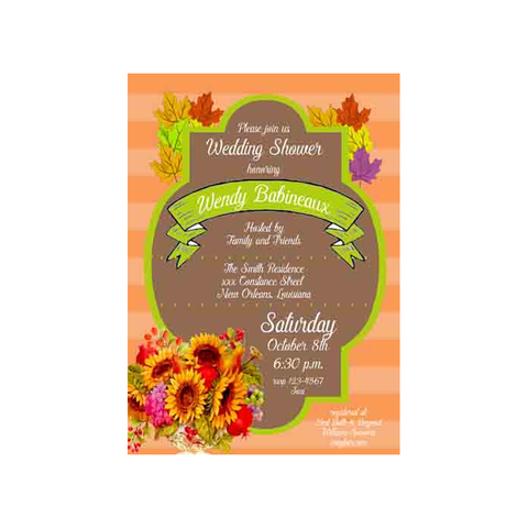 FLOWER ARRANGEMENT CUSTOM INVITATION