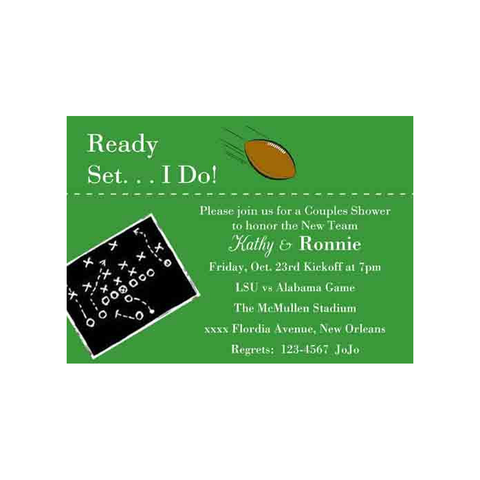 FOOTBALL CHALKBOARD CUSTOM INVITATION