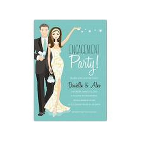 FORMAL BRUNETTE COUPLE - BLANK STOCK INVITATIONS