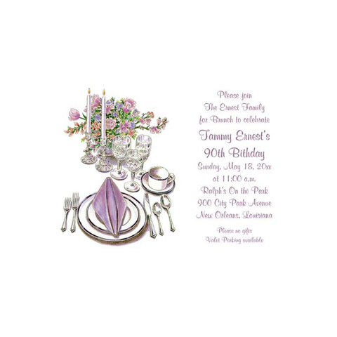 FORMAL TABLE SETTING CUSTOM INVITATION