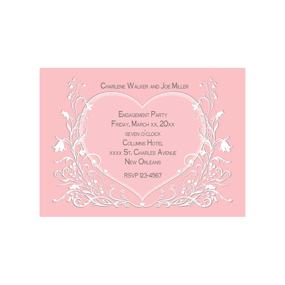 FRILLY HEART CUSTOM INVITATION