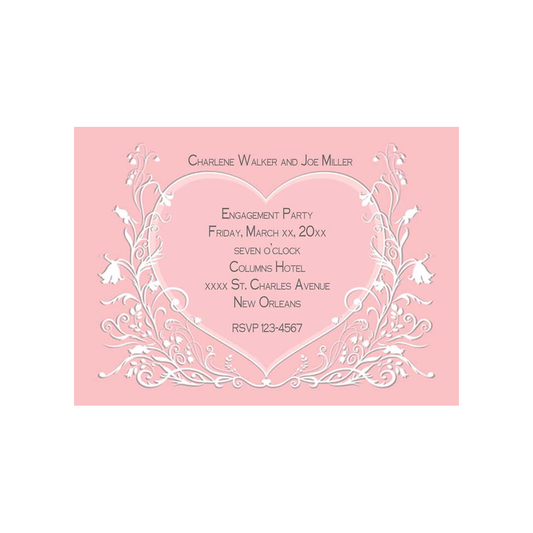 FRILLY HEART CUSTOM INVITATION