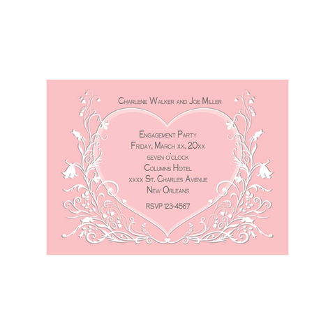 FRILLY HEART CUSTOM INVITATION