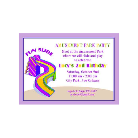 FUN SLIDE CUSTOM INVITATION